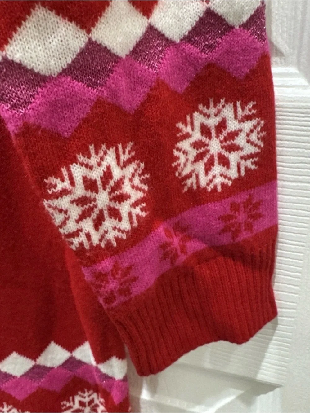 Hello Kitty Sanrio Girls Holiday Sweater Dress Red Christmas Size L 10/12